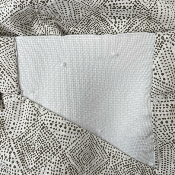 Old Navy Pixie Maternity Ankle Pants Side Panels White Brown Size 12 - Picture 9 of 11